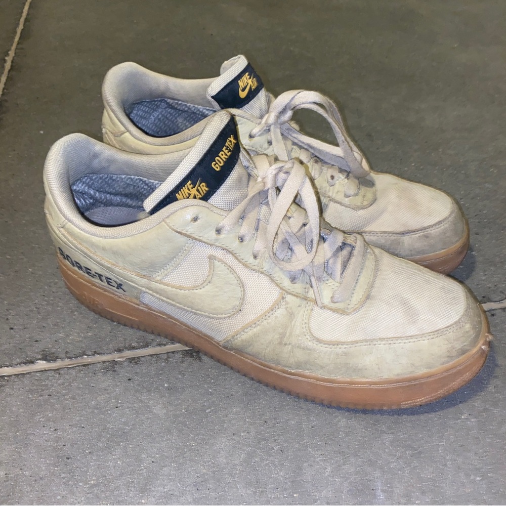 Nike Goretex Air Force One Gold Mens Size 12 Classic Sneaker Shoe